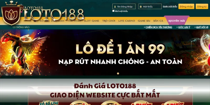 Giao diện website cực kỳ bắt mắt